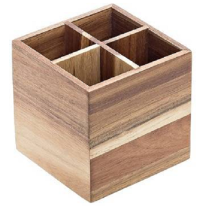 PORTA BUSTINE/POSATE IN ACACIA 16,5X27,5X6 - immagine 1